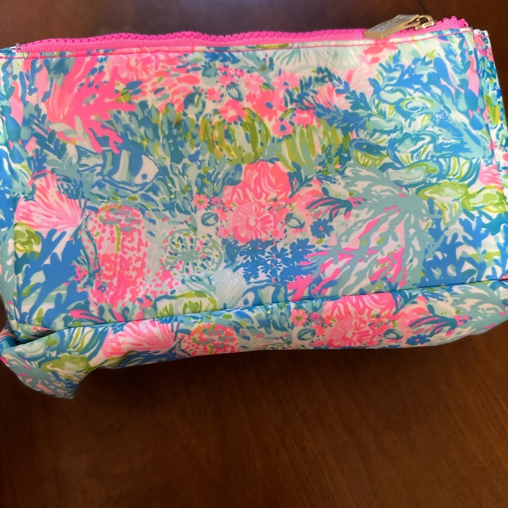 Lilly Pulitzer Pink and Blue Cosmetic Bag